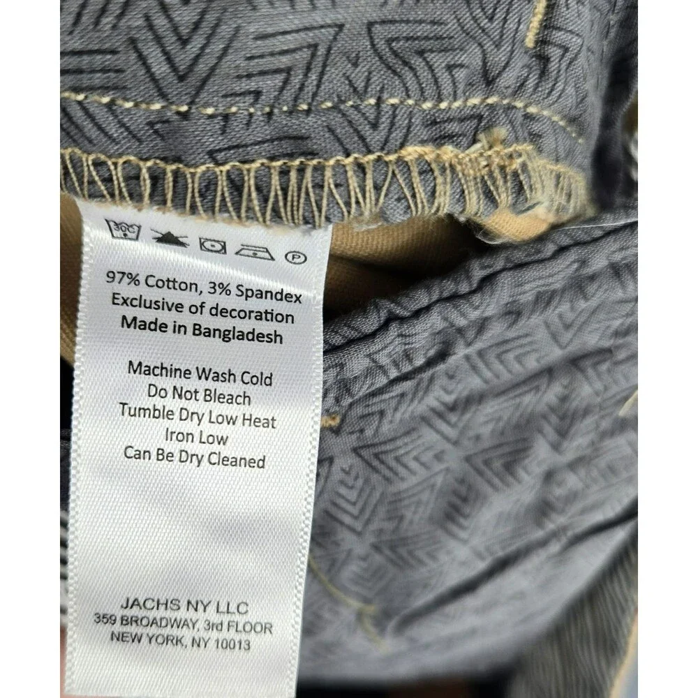 Jach's New York Men's Size 32 Bleecker‎ Shorts Dark Khaki Palm Trees NWT